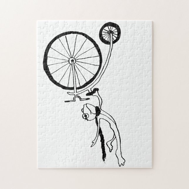 Radfahrender Frosch Puzzle (Vertikal)