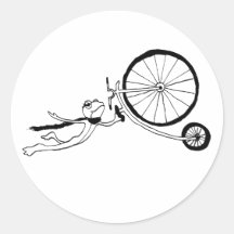 Radfahrender Frosch