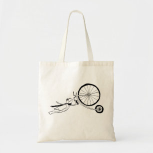Radfahrender Frosch Tragetasche