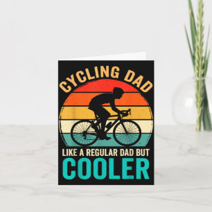 Radfahrender Papa wie ein normaler, aber cooler Fa Karte
