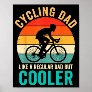 Radfahrender Vater wie ein normaler, aber cooler F Poster