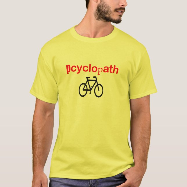 Radfahrender verrückter T - Shirt (Vorderseite)