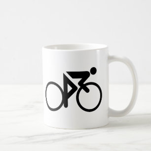radfahrendes schwarzes cylcer tasse