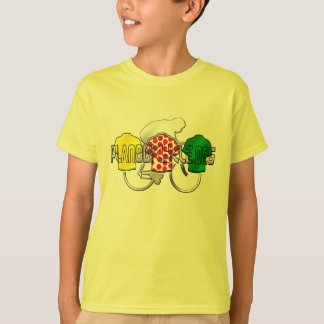 RadfahrenJerseys Gelbgrün und Rot-Tupfen T-Shirt