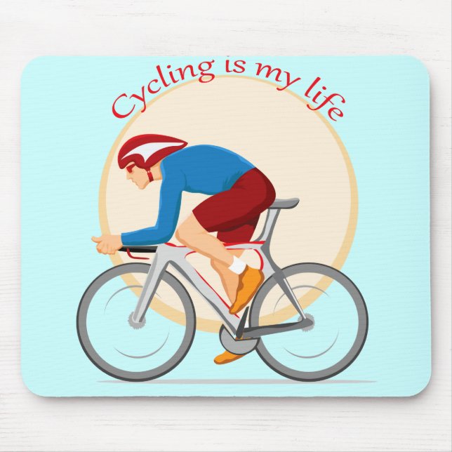 Radfahrenmausunterlage Mousepad (Vorne)