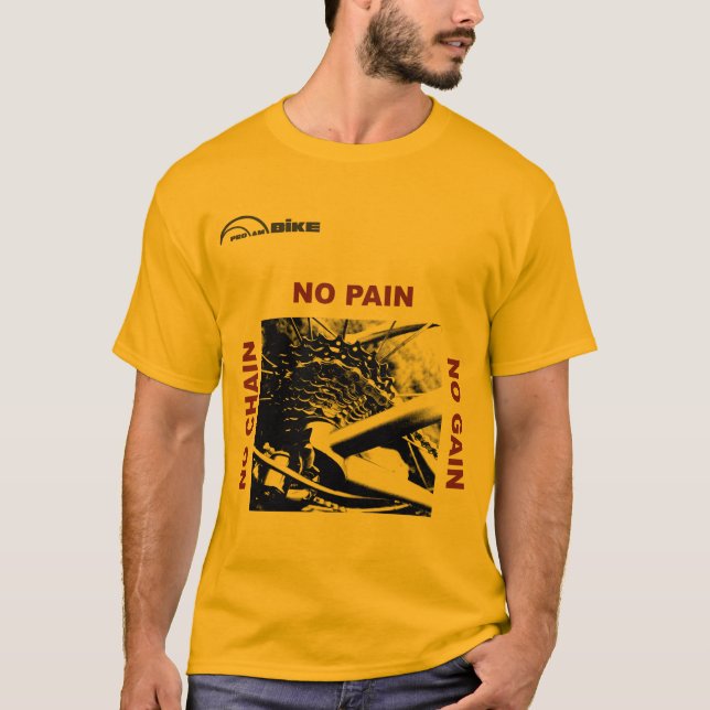 Radfahrent-shirt - keine Kette - keine Schmerz - T-Shirt (Vorderseite)
