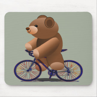 RadfahrenTeddybär-Druck Mousepad