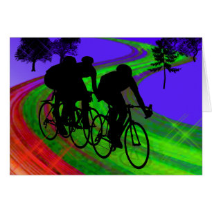 Radfahrentrio auf Band-Straße