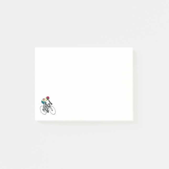 Radfahrer #1 post-it klebezettel (Vorderseite)