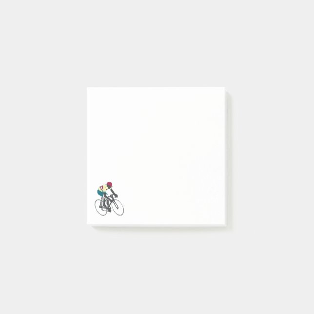 Radfahrer #1 post-it klebezettel (Vorderseite)