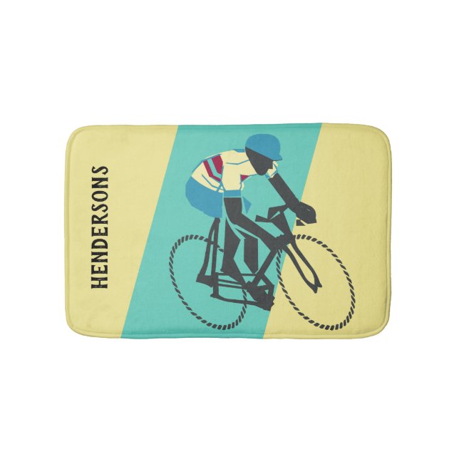Radfahrer #3 badematte (Vorderseite)