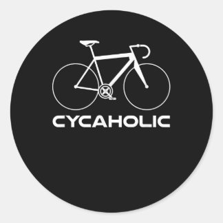 Radfahrer-Addict Funny Cyclist-Logo Runder Aufkleber