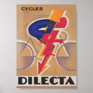 Radfahrer, Art-Déco, Bicycle Vintage Poster