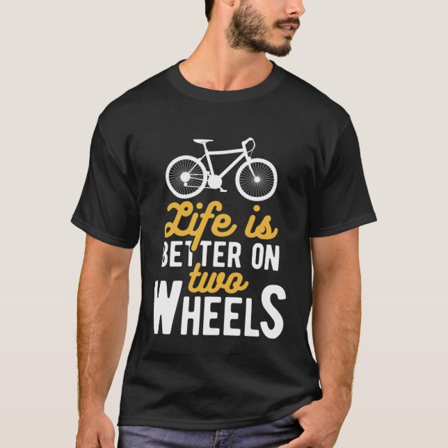 Radfahrer auf dem Fahrrad T-Shirt (Vorderseite)