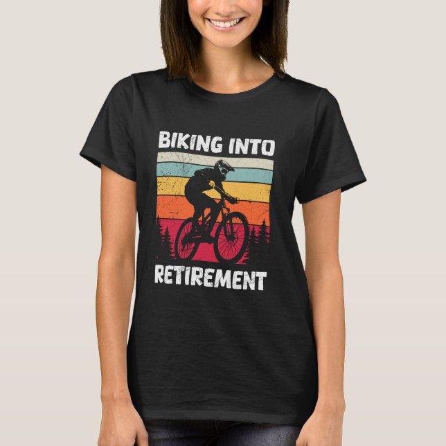 Radfahrer AUF DEM WEG IN DEN RUHESTAND Radfahren L T-Shirt (Vorderseite)