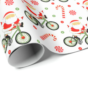 Radfahrer beim Radfahren Weihnachtsgeschenk Verpac Geschenkpapier