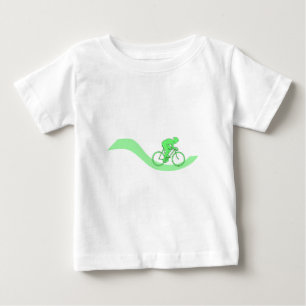 Radfahrer-Entwurf im Grün Baby T-shirt