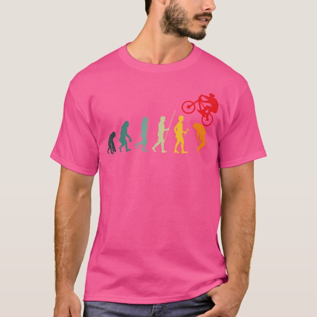 Radfahrer Evolution Funny Bike Mtb Bmx T-Shirt (Vorderseite)