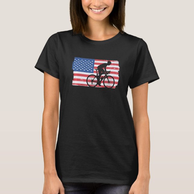 Radfahrer-Fahrrad-Flag-Radfahrer T-Shirt (Vorderseite)