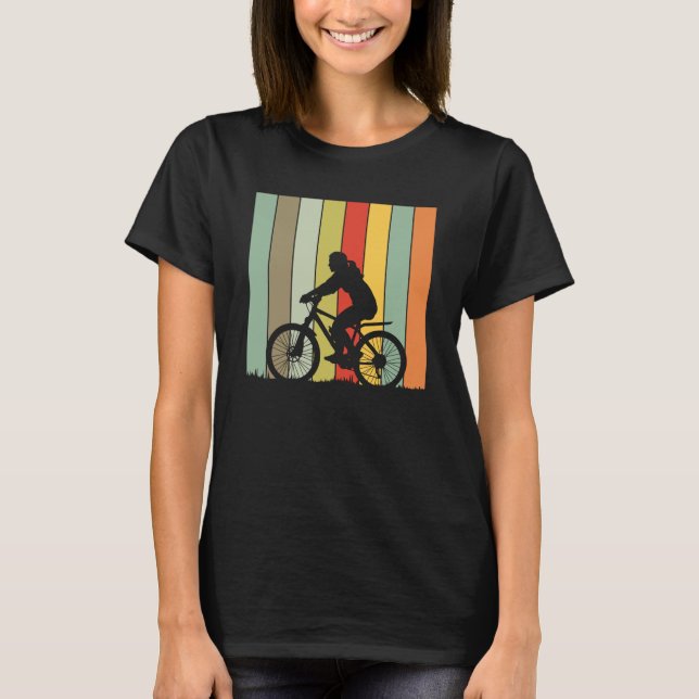 Radfahrer Fahrrad Retro Vintages Geschenk Frauen T-Shirt (Vorderseite)