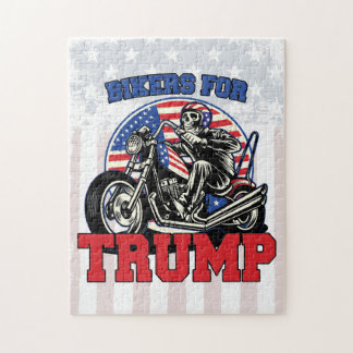 Radfahrer für TRUMPF patriotischen Präsidenten Puzzle