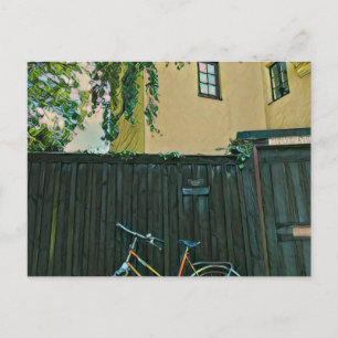 Radfahrer geben Ideen Postkarte