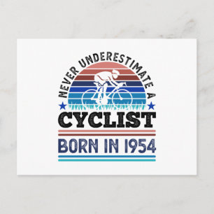 Radfahrer geboren 1954 70. Geburtstagsgeschenke Ra Postkarte