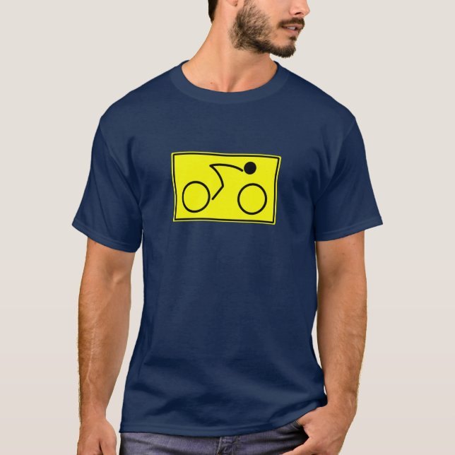 Radfahrer (Gelb) T-Shirt (Vorderseite)