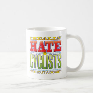 Radfahrer-Hass-Gesicht Tasse