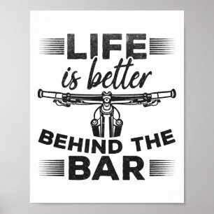 Radfahrer I Das Leben ist hinter dem R I Mountainb Poster