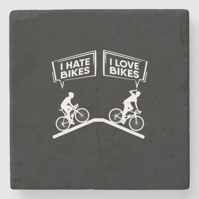 Radfahrer I Liebe Bikes Steinuntersetzer (Vorderseite)