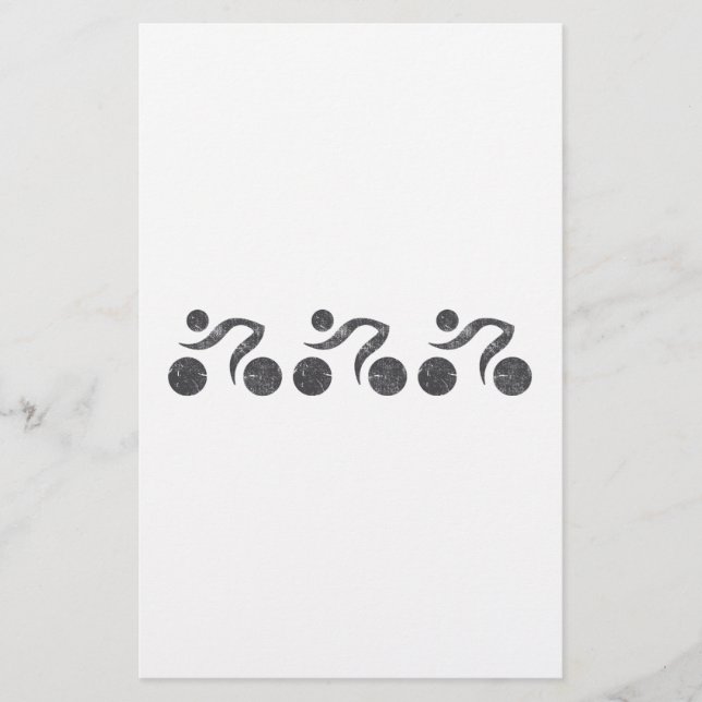 Radfahrer in Grau Briefpapier (Vorderseite)