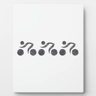 Radfahrer in Grau Fotoplatte