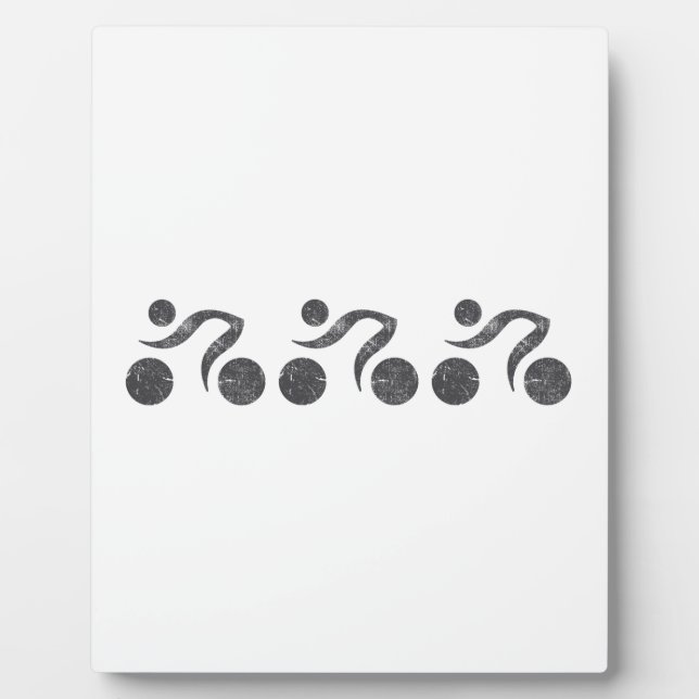 Radfahrer in Grau Fotoplatte (Vorderseite)