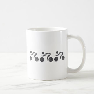 Radfahrer in Grau Kaffeetasse