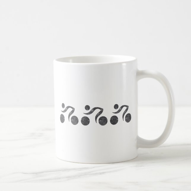 Radfahrer in Grau Kaffeetasse (Rechts)