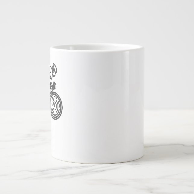 Radfahrer Jumbo-Tasse (Vorderseite)