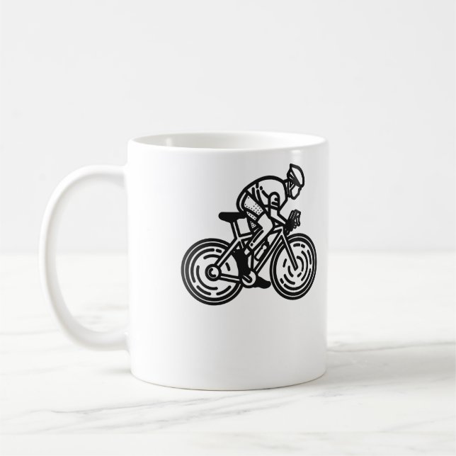 Radfahrer Kaffeetasse (Links)