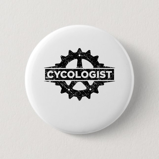 Radfahrer-Komiker Button (Vorderseite)