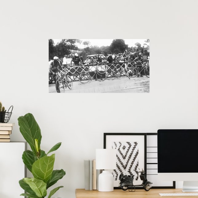 Radfahrer können auf der Bahnübergang Tour de F ni Poster (Heimbüro)