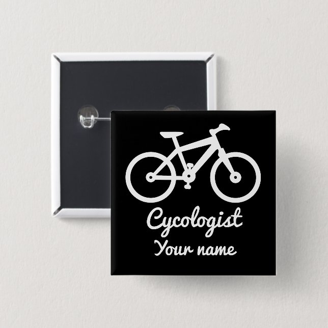 Radfahrer Lover Cycologist gibt Personalisierte Ge Button (Vorne & Hinten)