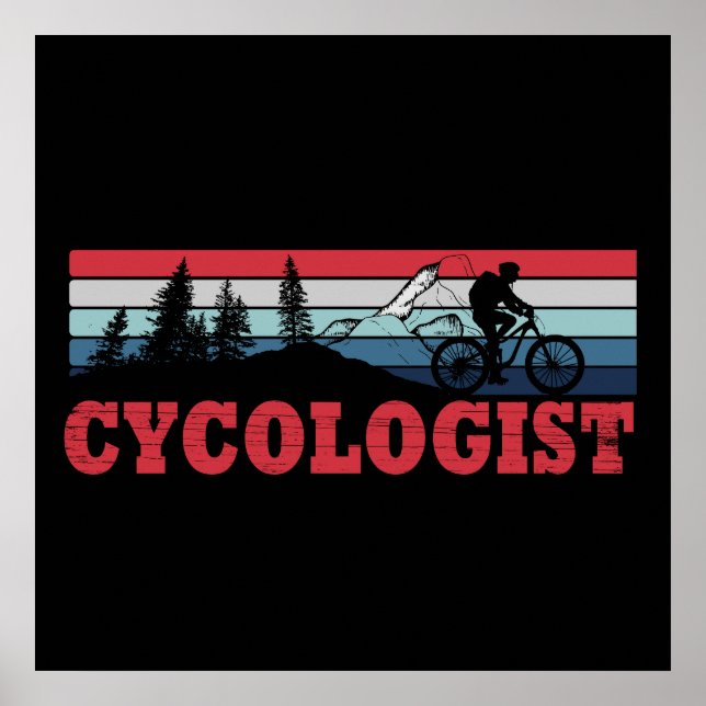Radfahrer-lustiges Sprichwort Poster (Vorne)