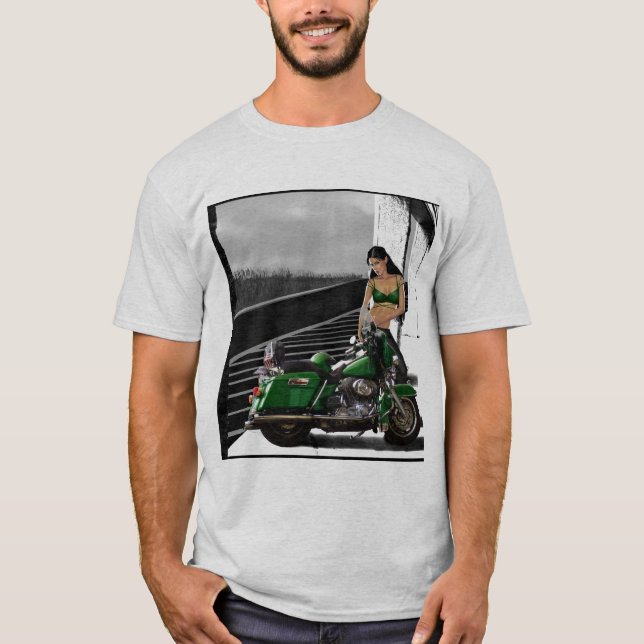 Radfahrer-Mädchen reiten stark T-Shirt (Vorderseite)