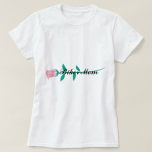 Radfahrer-Mama w/pinkrose 2 T-Shirt