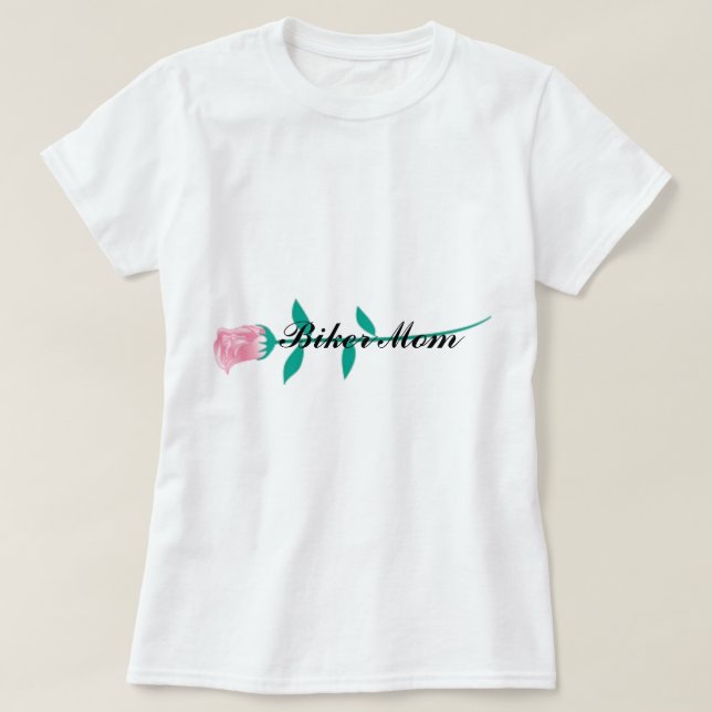 Radfahrer-Mama w/pinkrose 2 T-Shirt (Design vorne)