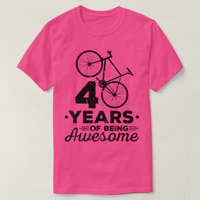 Radfahrer Männer Frauen 40. Geburtstag Radfahrer T-Shirt (Design vorne)