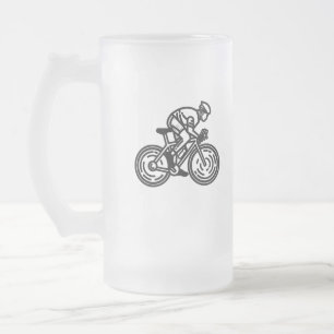 Radfahrer Mattglas Bierglas