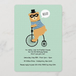 Radfahrer mit Maske-Einladung Einladung