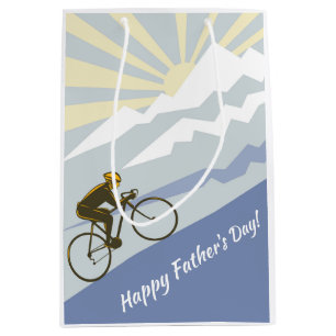 Radfahrer Mountain Road Bike Vatertag Mittlere Geschenktüte