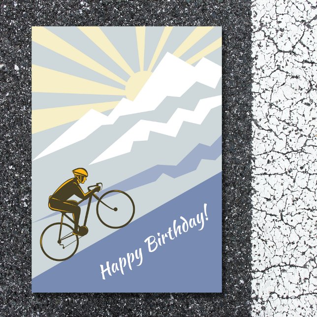 Radfahrer Mountainbike Mountainbike Geburtstag Karte (Von Creator hochgeladen)